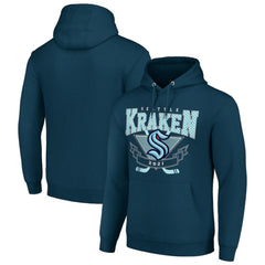 NHL Seattle Kraken Starter Team Logo Graphic Fleece Tri-Blend Pullover Hoodie