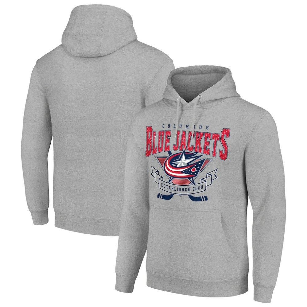 NHL Columbus Blue Jackets Starter Team Logo Graphic Fleece Tri-Blend Pullover Hoodie