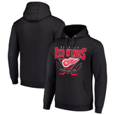 NHL Detroit Red Wings Starter Team Logo Graphic Fleece Tri-Blend Pullover Hoodie