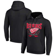 NHL Detroit Red Wings Starter Team Logo Graphic Fleece Tri-Blend Pullover Hoodie