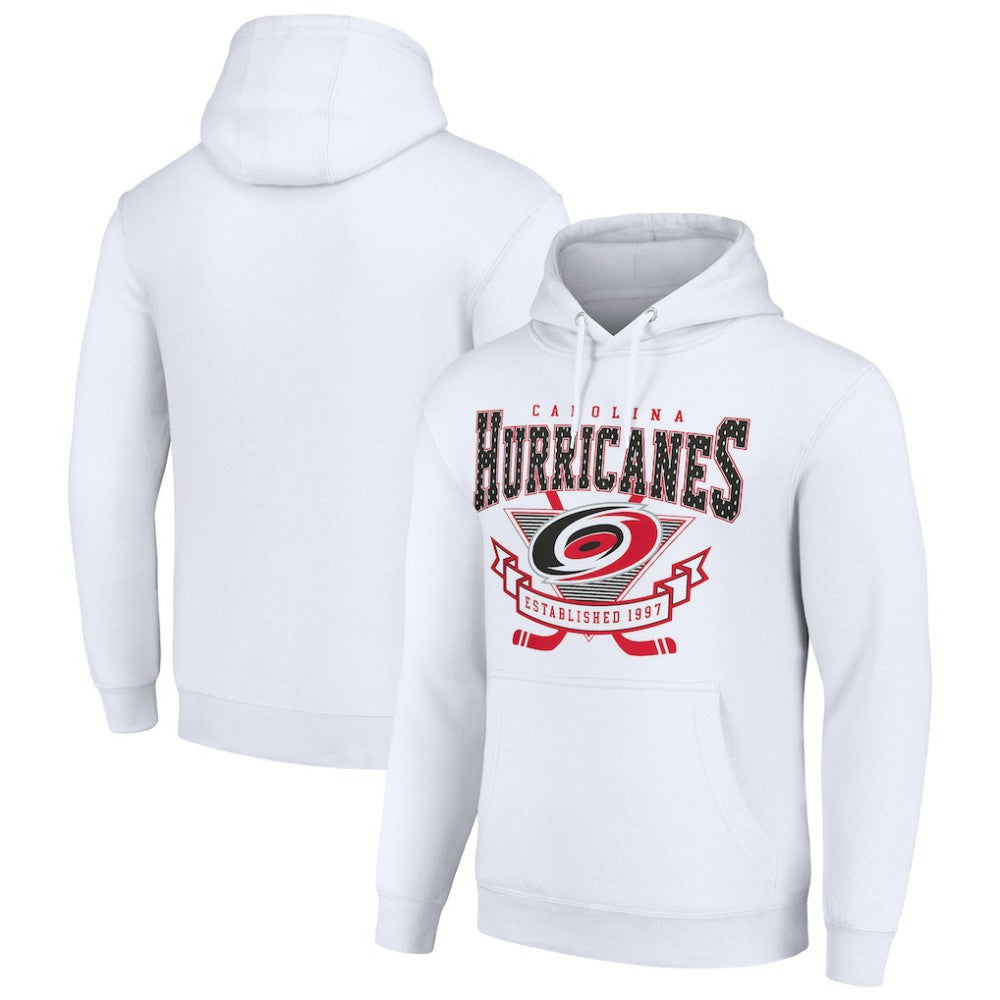 NHL Carolina Hurricanes Starter Team Logo Graphic Fleece Tri-Blend Pullover Hoodie