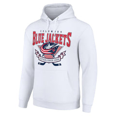 NHL Columbus Blue Jackets Starter Team Logo Graphic Fleece Tri-Blend Pullover Hoodie