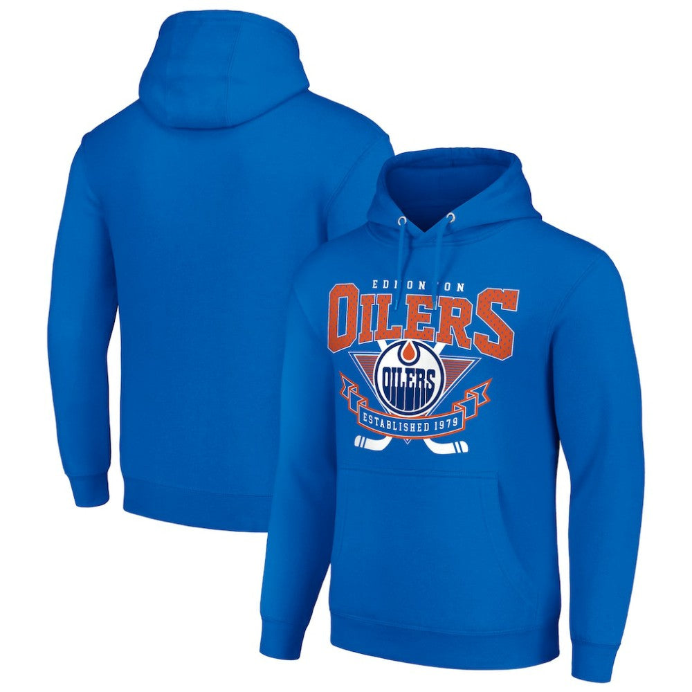 NHL Edmonton Oilers Starter Team Logo Graphic Fleece Tri-Blend Pullover Hoodie