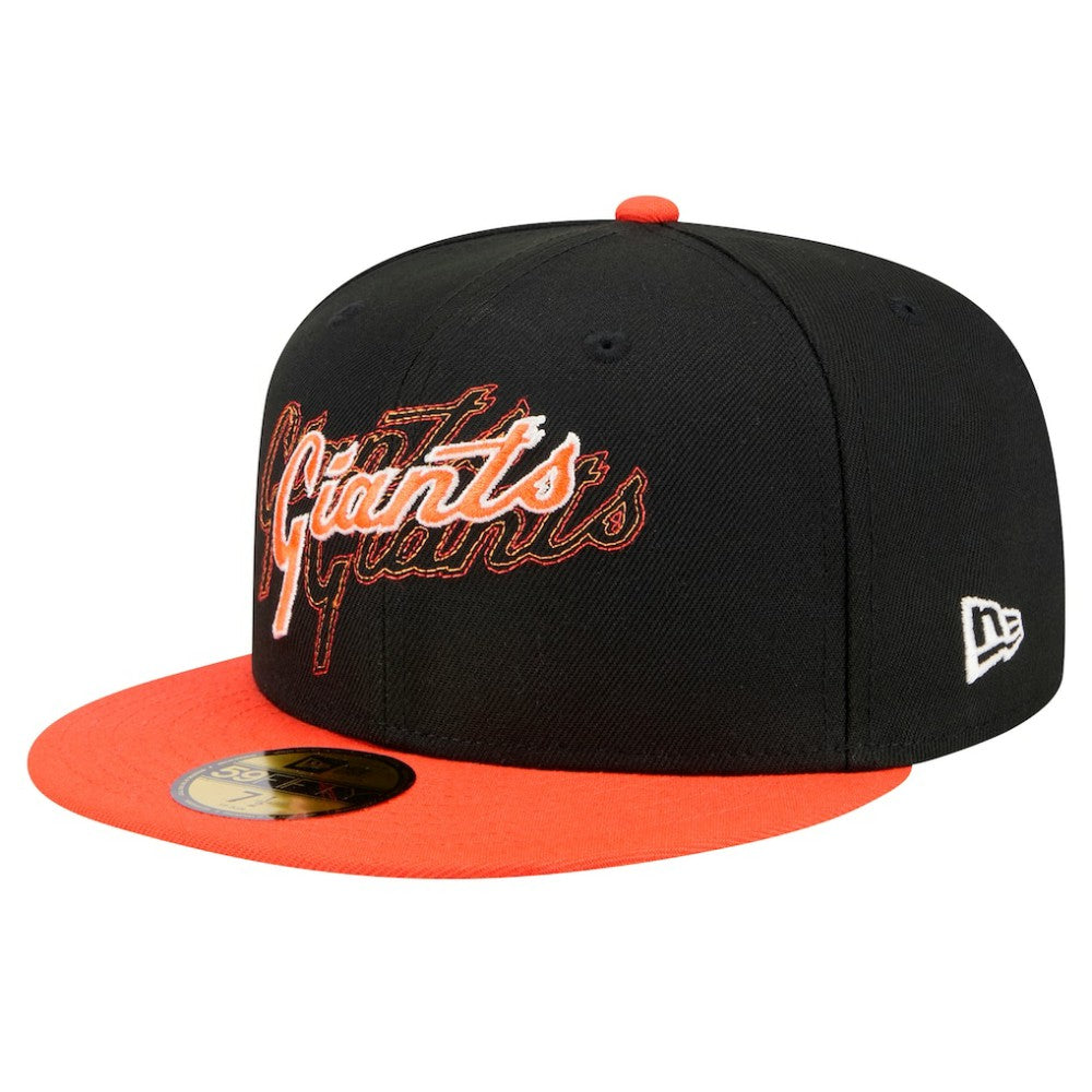 Black San Francisco Giants New Era Shadow Stitch 59FIFTY Fitted Hat