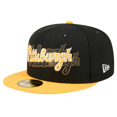 Black Pittsburgh Pirates New Era Shadow Stitch 59FIFTY Fitted Hat