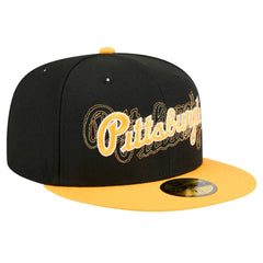 Black Pittsburgh Pirates New Era Shadow Stitch 59FIFTY Fitted Hat