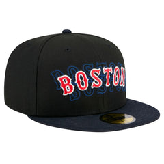 Black Boston Red Sox New Era Shadow Stitch 59FIFTY Fitted Hat