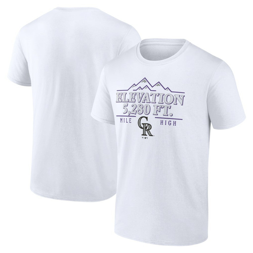 White Colorado Rockies Elevation T-Shirt