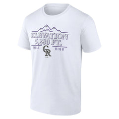 White Colorado Rockies Elevation T-Shirt