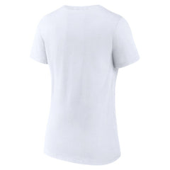 White Los Angeles Dodgers Women's West Coast Baseball V-Neck T-Shirt