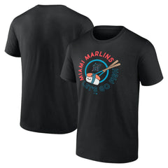 Black Miami Marlins Let's Go Fish T-Shirt