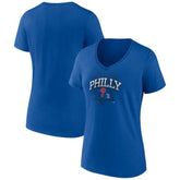 Royal Philadelphia Phillies Women's Philly Cotton V-Neck T-Shirt