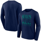 Navy Seattle Mariners Sea Us Rise Long Sleeve T-Shirt