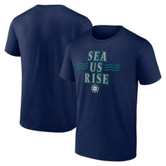Navy Seattle Mariners Sea Us Rise T-Shirt