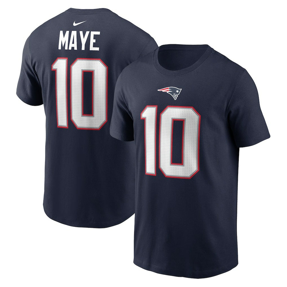Drake Maye Youth Fuse Name & Number T-Shirt - New England Patriots T-shirts