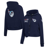 Pro Standard Women's Split Logo Full-Zip Hoodie - Tennessee Titans Hoodies