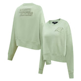 Pro Standard Women's Oversized Cropped Neutral Pullover Sweatshirt - Carolina Panthers Pullover
