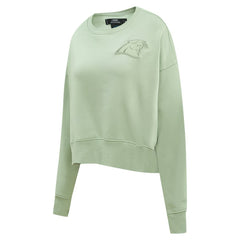 Pro Standard Women's Oversized Cropped Neutral Pullover Sweatshirt - Carolina Panthers Pullover