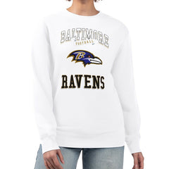 G-III 4Her by Carl Banks Women's Team Logo Graphic Tri-Blend Pullover Sweatshirt - Baltimore Ravens Pullover