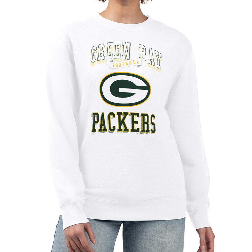 G-III 4Her by Carl Banks Women's Team Logo Graphic Tri-Blend Pullover Sweatshirt - Green Bay Packers Pullover