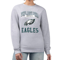 G-III 4Her by Carl Banks Women's Team Logo Graphic Tri-Blend Pullover Sweatshirt - Philadelphia Eagles Pullover