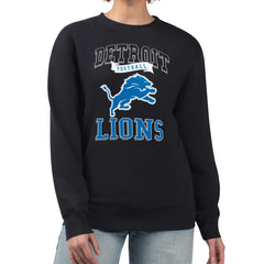 G-III 4Her by Carl Banks Women's Team Logo Graphic Tri-Blend Pullover Sweatshirt - Detroit Lions Pullover