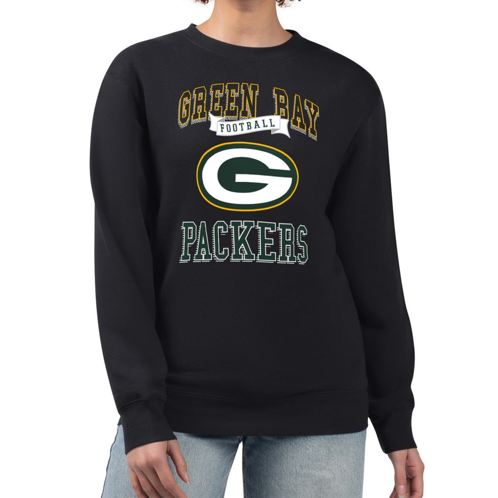 G-III 4Her by Carl Banks Women's Team Logo Graphic Tri-Blend Pullover Sweatshirt - Green Bay Packers Pullover
