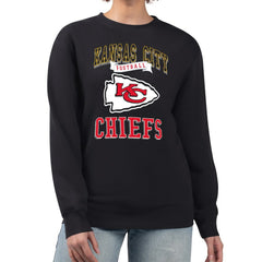 G-III 4Her by Carl Banks Women's Team Logo Graphic Tri-Blend Pullover Sweatshirt - Kansas City Chiefs Pullover