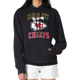 G-III 4Her by Carl Banks Women's Team Logo Graphic Fleece Tri-Blend Pullover Hoodie - Kansas City Chiefs Hoodies