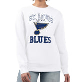 NHL St. Louis Blues G-III 4Her by Carl Banks Women's Team Logo Tri-Blend Fleece Pullover Sweatshirt