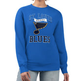 NHL St. Louis Blues G-III 4Her by Carl Banks Women's Team Logo Tri-Blend Fleece Pullover Sweatshirt