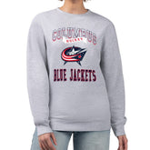 NHL Columbus Blue Jackets G-III 4Her by Carl Banks Women's Team Logo Tri-Blend Fleece Pullover Sweatshirt