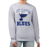NHL St. Louis Blues G-III 4Her by Carl Banks Women's Team Logo Tri-Blend Fleece Pullover Sweatshirt