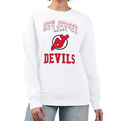 NHL New Jersey Devils G-III 4Her by Carl Banks Women's Team Logo Tri-Blend Fleece Pullover Sweatshirt