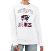 NHL Columbus Blue Jackets G-III 4Her by Carl Banks Women's Team Logo Tri-Blend Fleece Pullover Sweatshirt