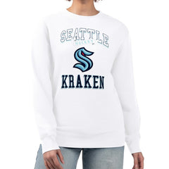 NHL Seattle Kraken G-III 4Her by Carl Banks Women's Team Logo Tri-Blend Fleece Pullover Sweatshirt
