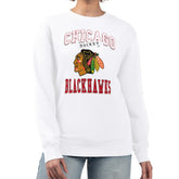NHL Chicago Blackhawks G-III 4Her by Carl Banks Women's Team Logo Tri-Blend Fleece Pullover Sweatshirt