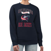 NHL Columbus Blue Jackets G-III 4Her by Carl Banks Women's Team Logo Tri-Blend Fleece Pullover Sweatshirt