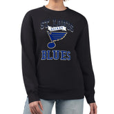 NHL St. Louis Blues G-III 4Her by Carl Banks Women's Team Logo Tri-Blend Fleece Pullover Sweatshirt