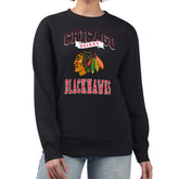 NHL Chicago Blackhawks G-III 4Her by Carl Banks Women's Team Logo Tri-Blend Fleece Pullover Sweatshirt