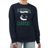 NHL Vancouver Canucks G-III 4Her by Carl Banks Women's Team Logo Tri-Blend Fleece Pullover Sweatshirt