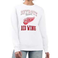 NHL Detroit Red Wings G-III 4Her by Carl Banks Women's Team Logo Tri-Blend Fleece Pullover Sweatshirt