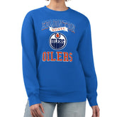 NHL Edmonton Oilers G-III 4Her by Carl Banks Women's Team Logo Tri-Blend Fleece Pullover Sweatshirt