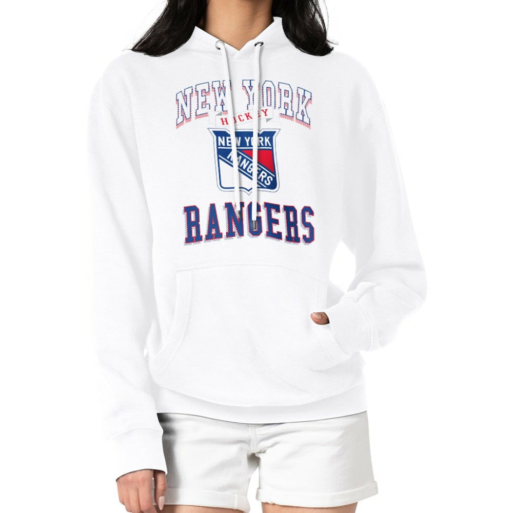 NHL New York Rangers G-III 4Her by Carl Banks Women's Team Logo Tri-Blend Fleece Pullover Hoodie