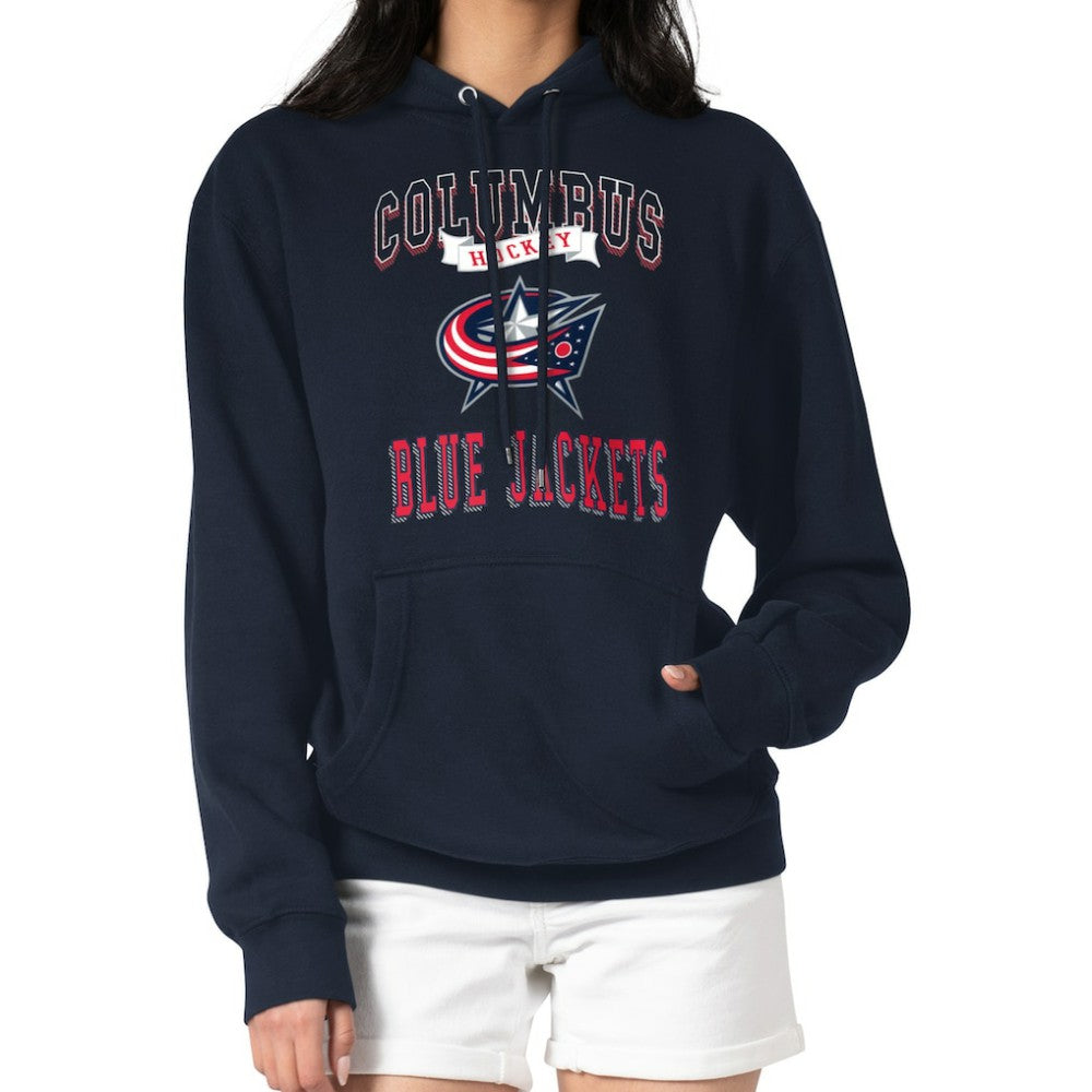NHL Columbus Blue Jackets G-III 4Her by Carl Banks Women's Team Logo Tri-Blend Fleece Pullover Hoodie