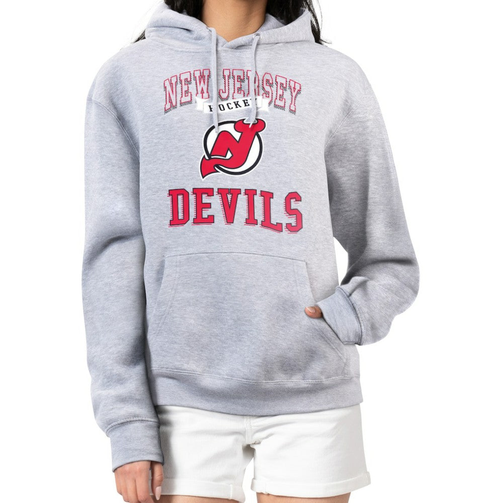 NHL New Jersey Devils G-III 4Her by Carl Banks Women's Team Logo Tri-Blend Fleece Pullover Hoodie