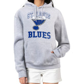 NHL St. Louis Blues G-III 4Her by Carl Banks Women's Team Logo Tri-Blend Fleece Pullover Hoodie