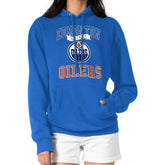 NHL Edmonton Oilers G-III 4Her by Carl Banks Women's Team Logo Tri-Blend Fleece Pullover Hoodie