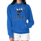 NHL St. Louis Blues G-III 4Her by Carl Banks Women's Team Logo Tri-Blend Fleece Pullover Hoodie