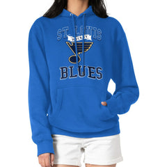 NHL St. Louis Blues G-III 4Her by Carl Banks Women's Team Logo Tri-Blend Fleece Pullover Hoodie